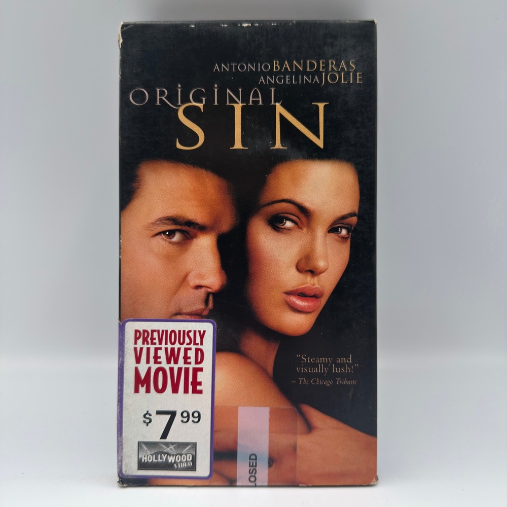 Original Sin VHS Antonio Banderas Angelina Jolie 2001 Erotic Thriller MGM Movie